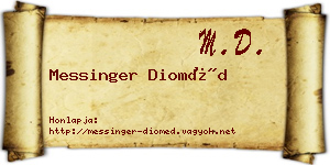Messinger Dioméd névjegykártya
